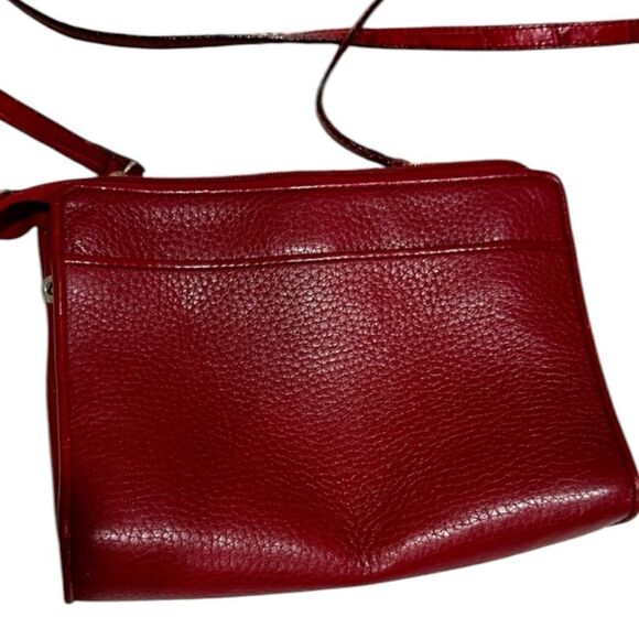 Brighton Red Leather crossbody wallet Bag - Picture 3 of 12